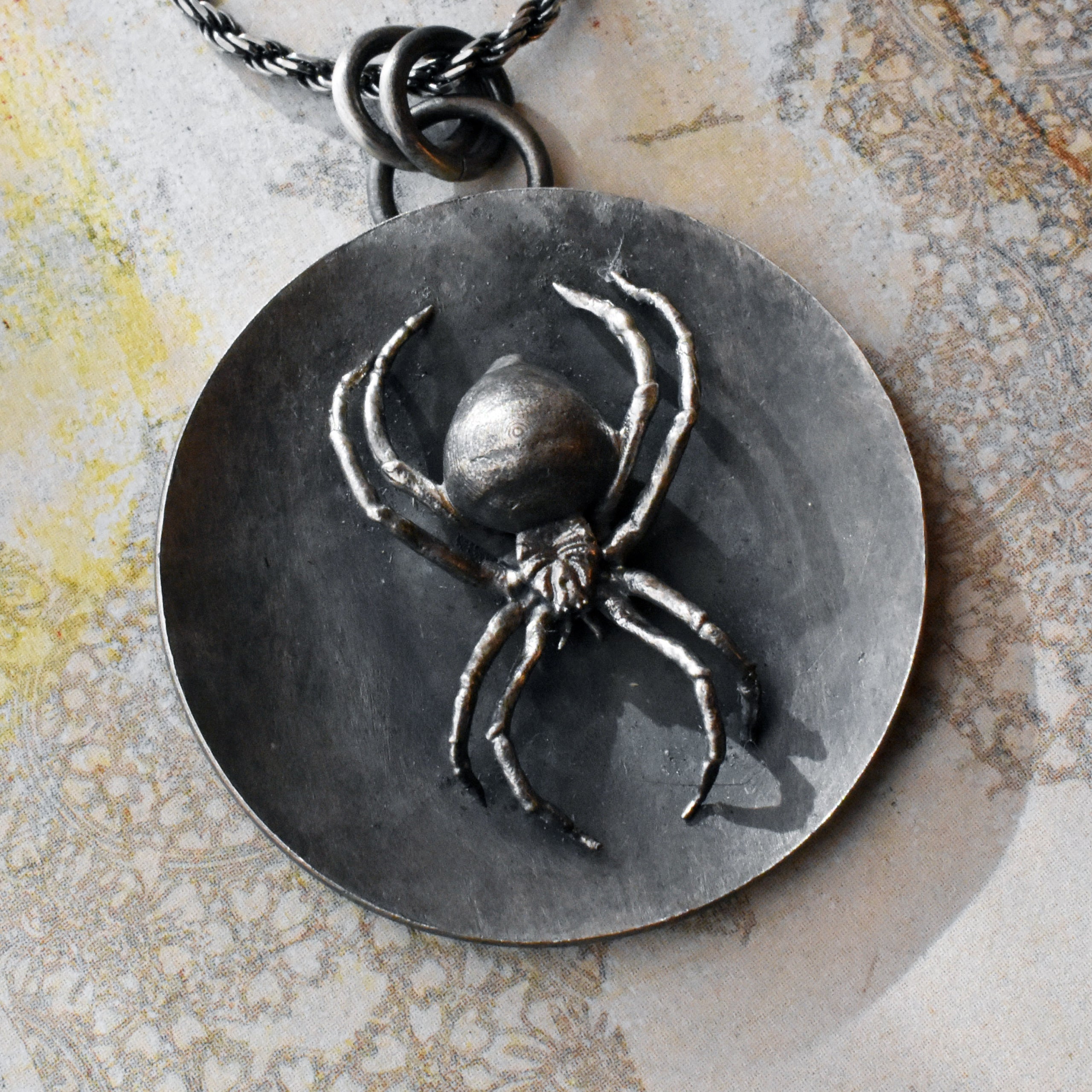 Black Widow Spider on Web Military Dog Tag Pendant Necklace with Chain -  Walmart.com